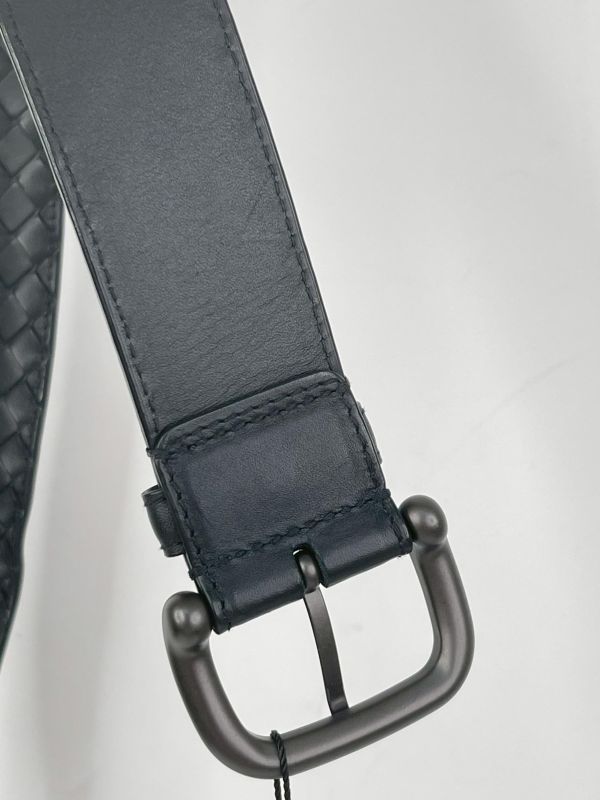 【9成新】BV細編織4CM圓頭皮帶 