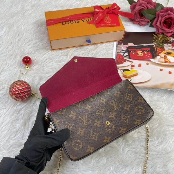 【12期0利率】 LV LV Félicie Pochette 舊款老花三合一 (非絨布內裡)【9成新】 