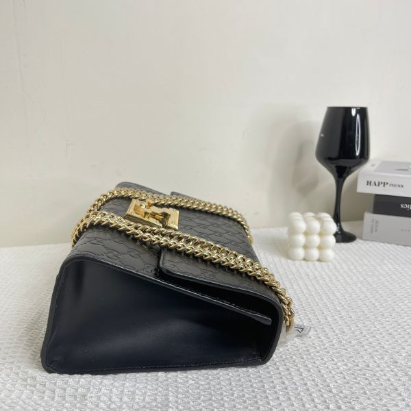 【分期0利率】GUCCI 牛皮壓紋 PADLOCK 鏈帶肩背包【9成新】 