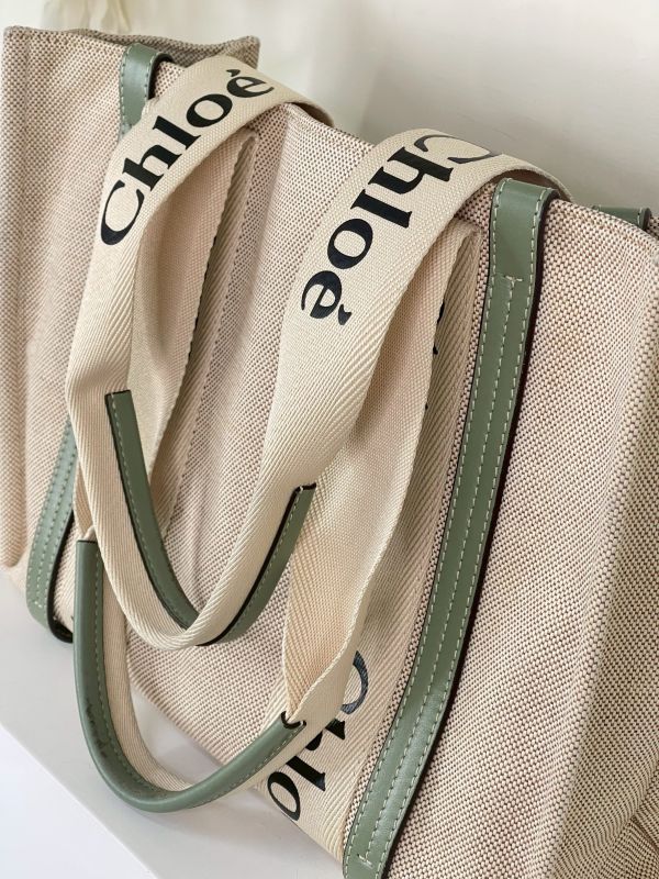 【分期0利率】Chloé 中號Woody Tote Bag 綠【85成新】 