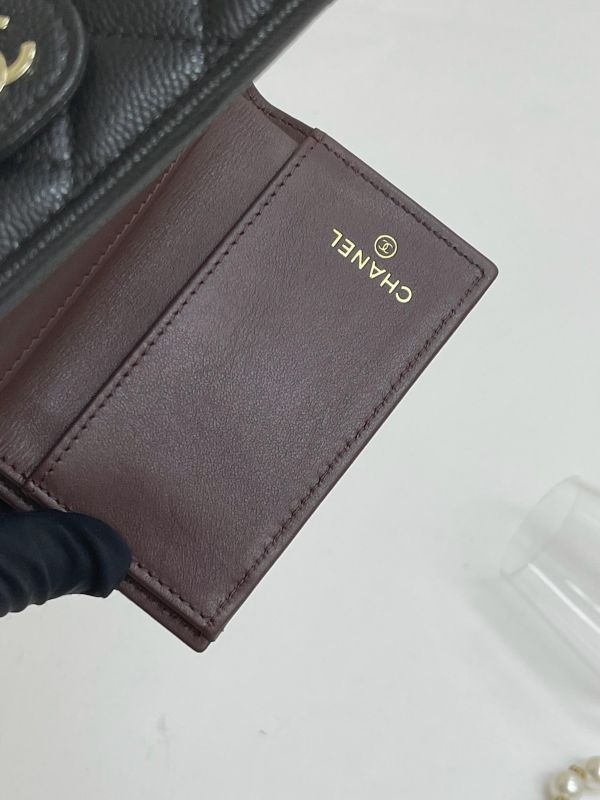 【95成新】CHANEL  COCO迷你雙層三折短夾 