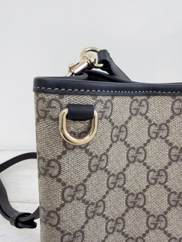 【99成新】GUCCI GG Emblem系列小號水桶包 