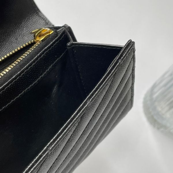 【12期0利率】YSL MONOGRAM 魚子醬信封長夾 【9成新】 
