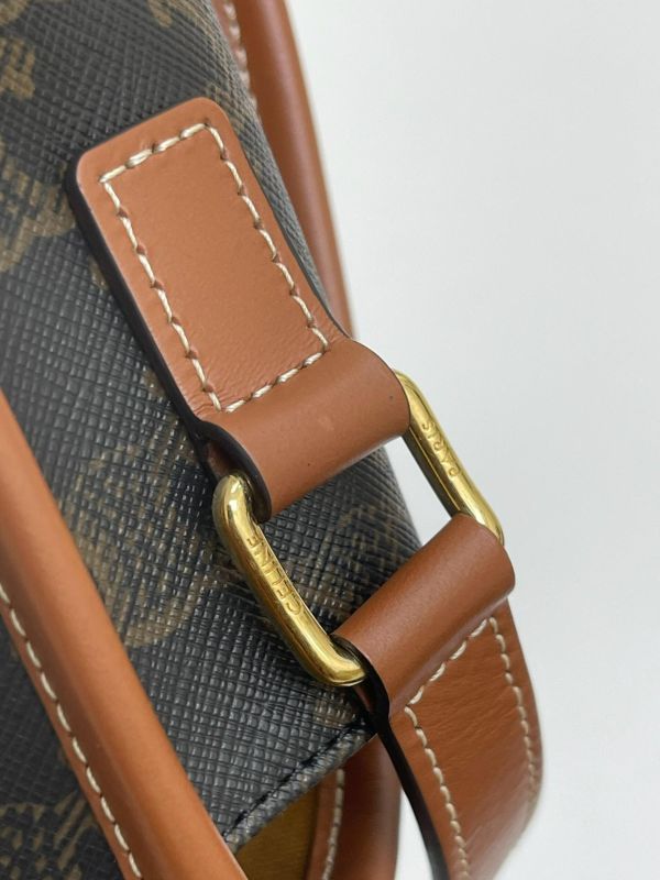 【95成新】CELINE Triomphe帆布中型Folco手袋 
