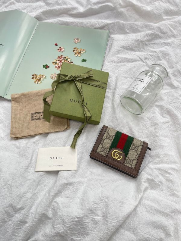 【分期0利率】GUCCI OPHIDIA GG零錢對開短夾【95成新】 