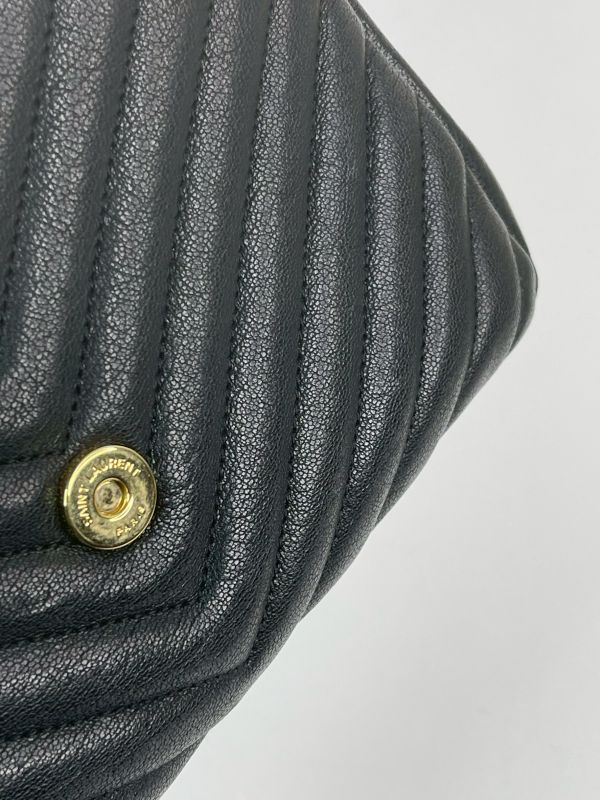 【分期0利率】YSL  山型紋學院包【95成新】 