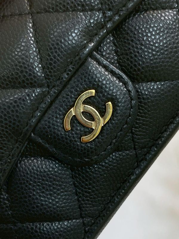 【9成新】CHANEL  COCO迷你雙層三折短夾 