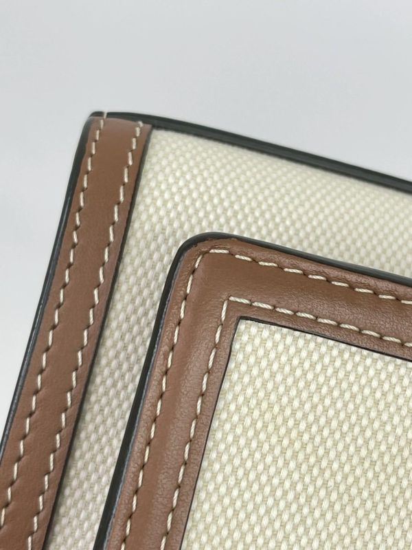 【95成新】BURBERRY 帆布拼皮革口袋包 