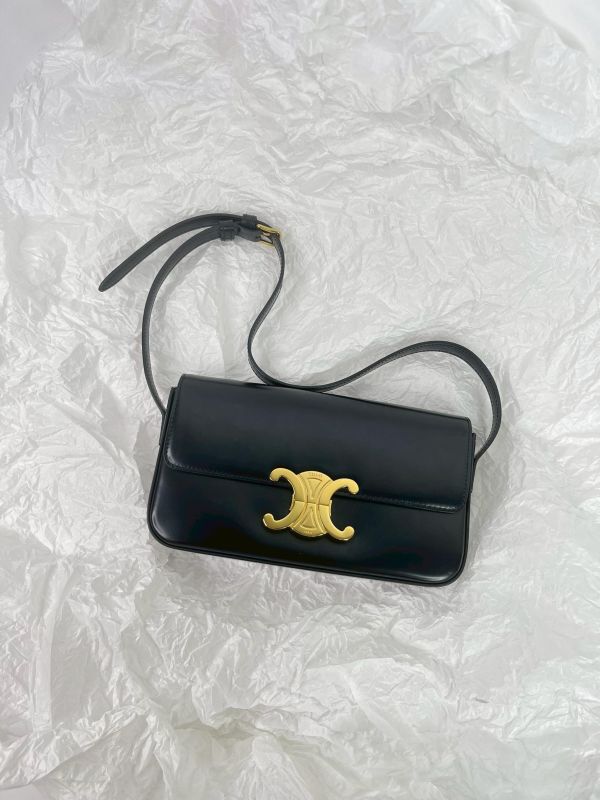 【9成新】CELINE 亮面牛皮革CLAUDE肩揹袋 