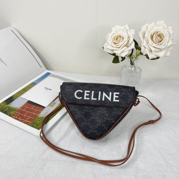 【12期0利率】Celine老花三角飯糰包【9成新】 