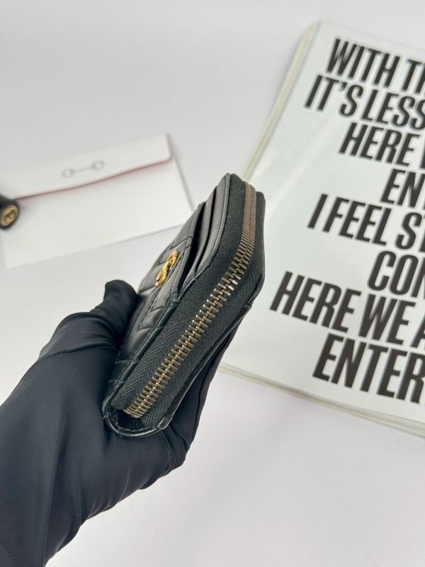 【分期0利率】GUCCI GG MARMONT 拉鍊零錢卡包【95成新】 