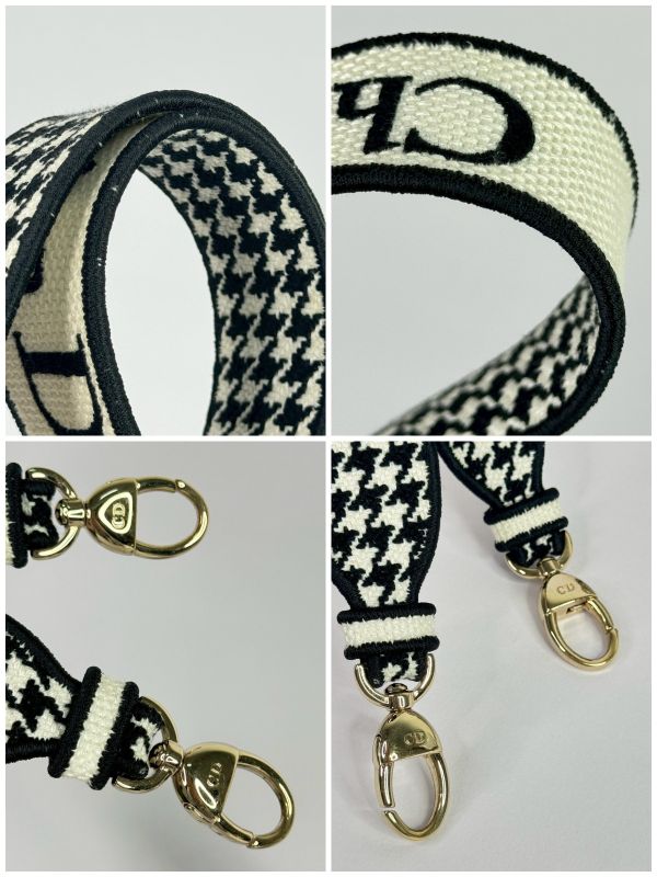 【9成新】DIOR 迷你黛妃包  千鳥格紋刺繡 