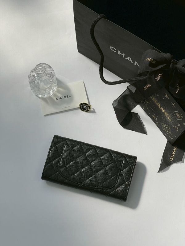 【95成新】CHANEL COCO 經典翻蓋長夾 