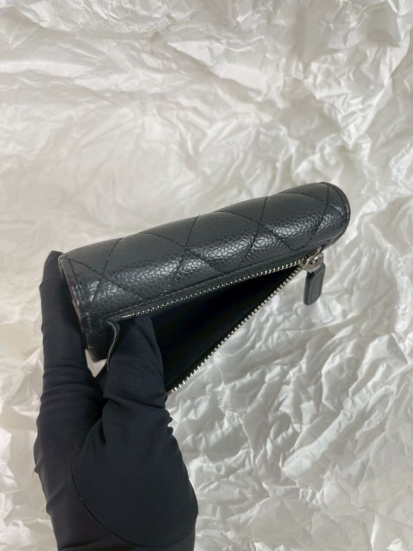 【95成新】CHANEL COCO 背面拉鍊三折短夾 