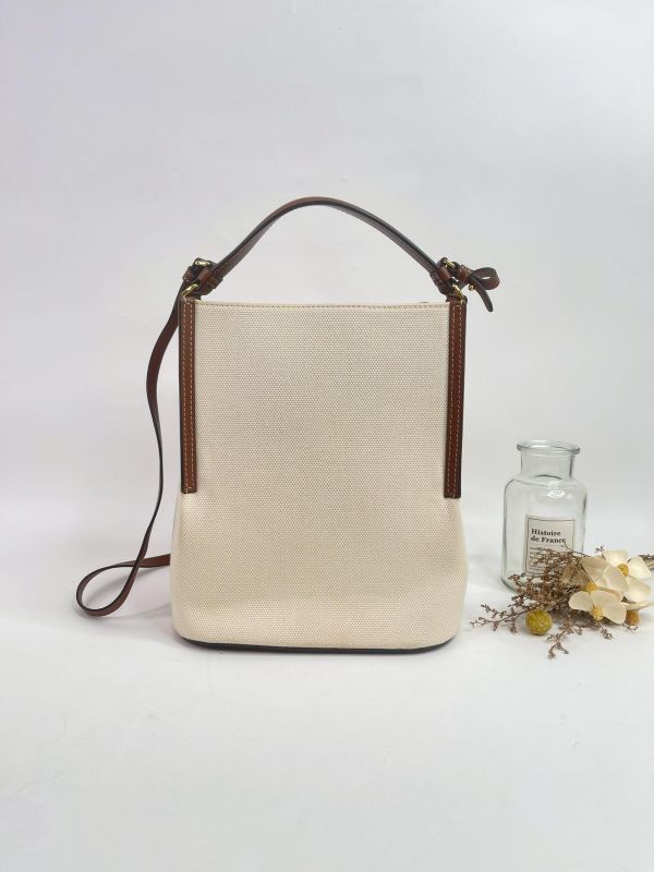 【9成新】BURBERRY  PEGGY 燙印LOGO水桶包 