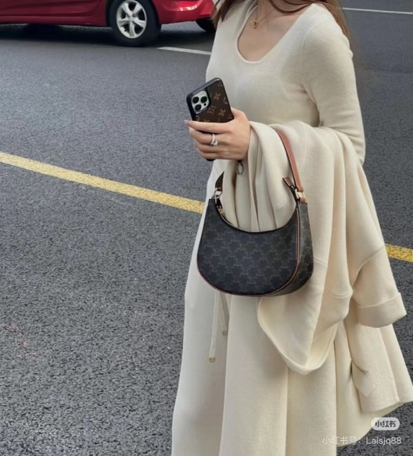 【95成新】CELINE AVA 標誌印花牛皮革手袋 