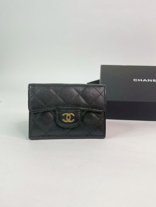 【分期0利率】CHANEL COCO迷你雙層三折短夾【9成新】