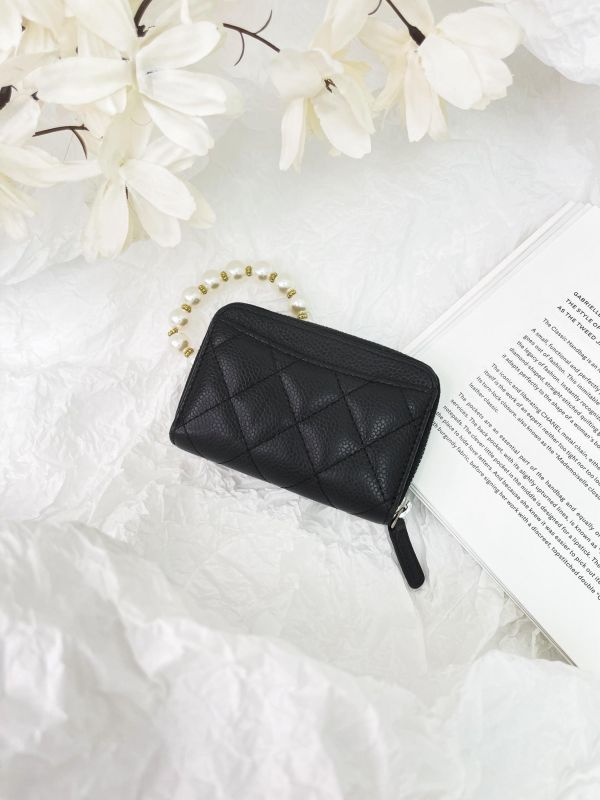 【9成新】CHANEL COCO 拉鍊零錢卡包 