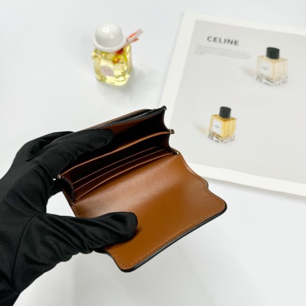 【12期0利率】CELINE 凱旋門翻蓋雙層卡包【9成新】 