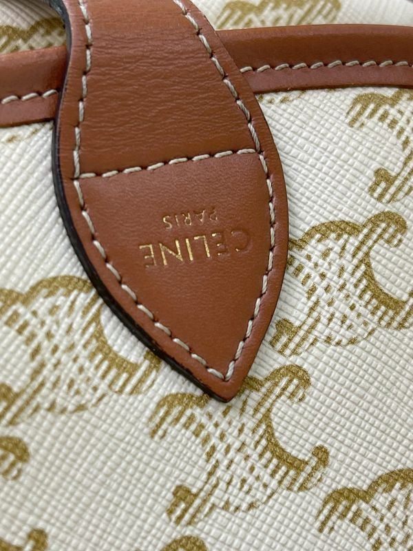 【95成新】CELINE Triomphe帆布中型Folco手袋 