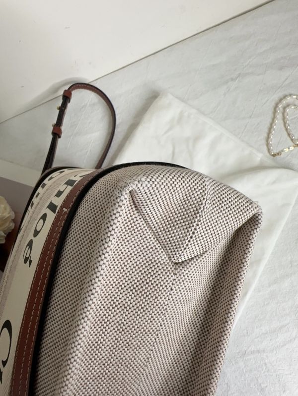 【12期0利率】Chloé 背帶款小號 Woody Tote Bag 焦糖色【85成新】 