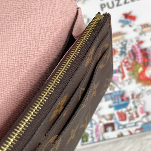 【12期0利率】LV EMILIE經典Monogram釦式長夾【9成新】 
