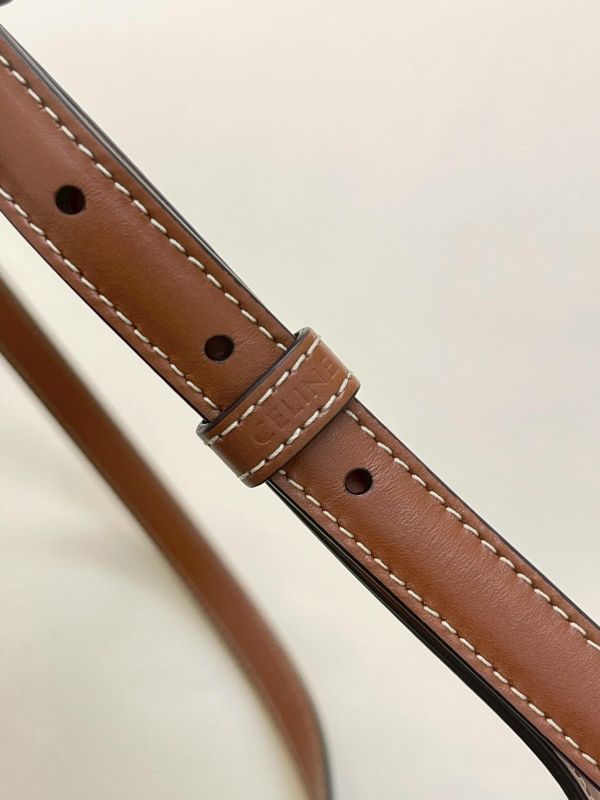 【95成新】CELINE  凱旋門老花迷你馬鞍包 