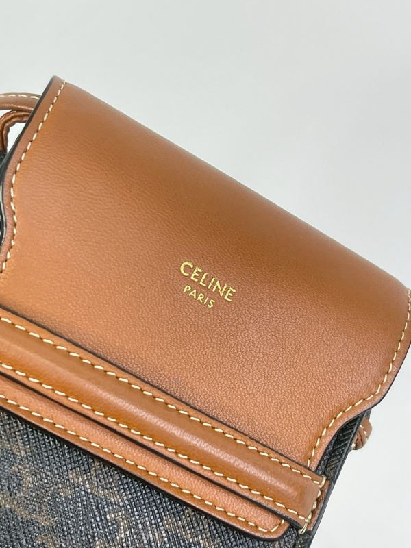 【9成新】CELINE 老花直立式手機包 