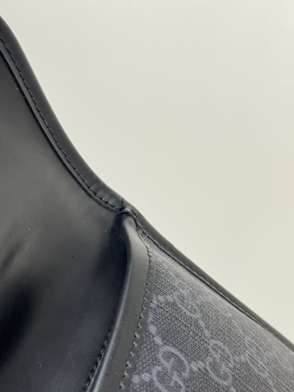 【分期0利率】GUCCI GG BLACK 黑武士胸包【99成新】 
