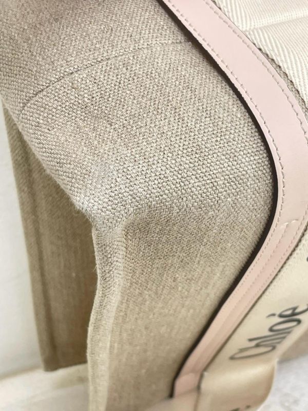 【9成新】Chloé 中號Woody Tote Bag 粉 
