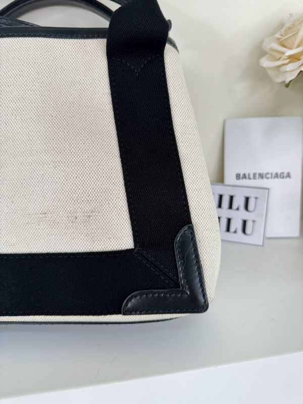 【分期0利率】Balenciaga Navy Cabas XS(背帶款)【9成新】 
