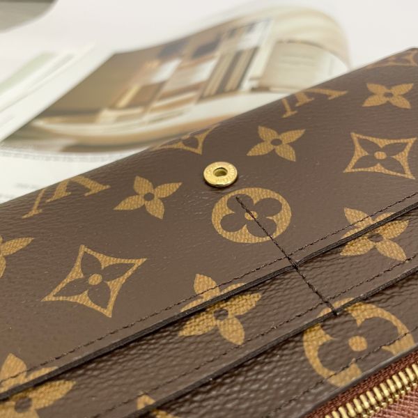 【12期0利率】【全新品】LV SARAH經典MONOGRA信封長夾 焦糖色【現金價 】 M62235