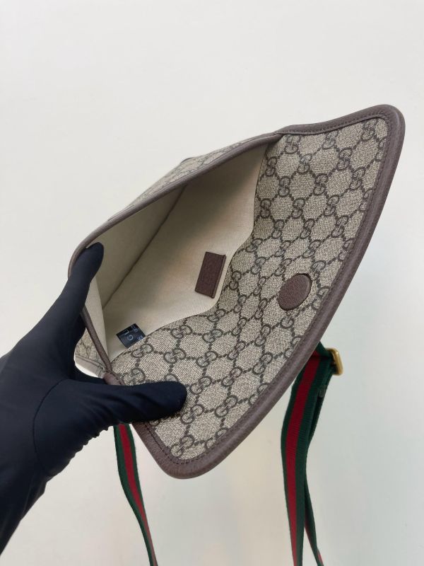 【未使用閒置品】GUCCI Supreme虎頭胸包 