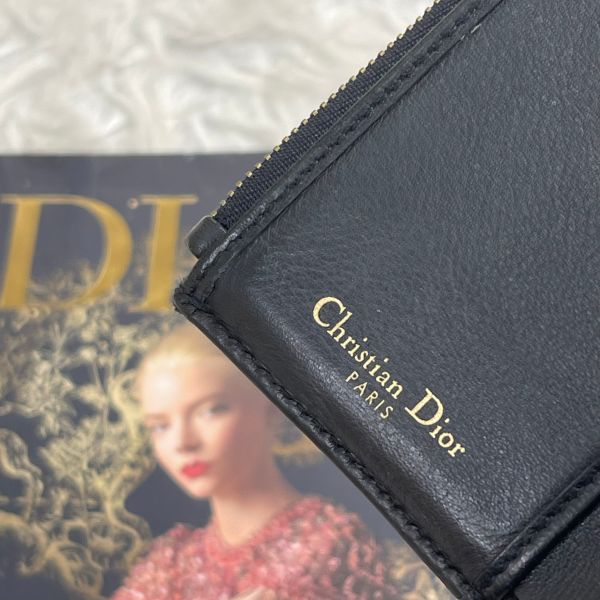 【12期0利率】DIOR SADDLE LOTUS 老花三折短夾【85成新】 