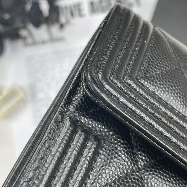 【12期0利率】CHANEL BOY牛皮中夾【9成新】 