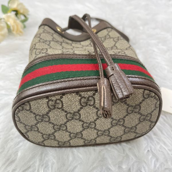 【分期0利率】GUCCI OPHIDIA GG 迷你水桶袋 【95成新】 