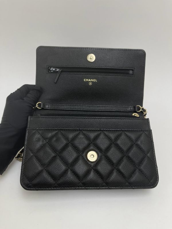 【95成新】CHANEL 22P 雙C鍊帶 WOC 