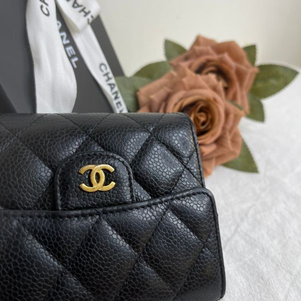 【12期0利率】CHANEL COCO三折短夾【9成新】 