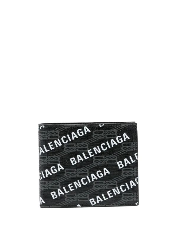 【12期0利率】BALENCIAGA 巴黎世家  防刮牛皮滿版LOGO 8卡短夾 