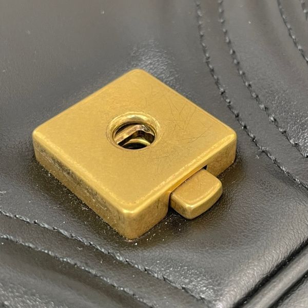 【99新】【12期0利率】GG Marmont絎縫迷你手提袋 方胖馬夢 