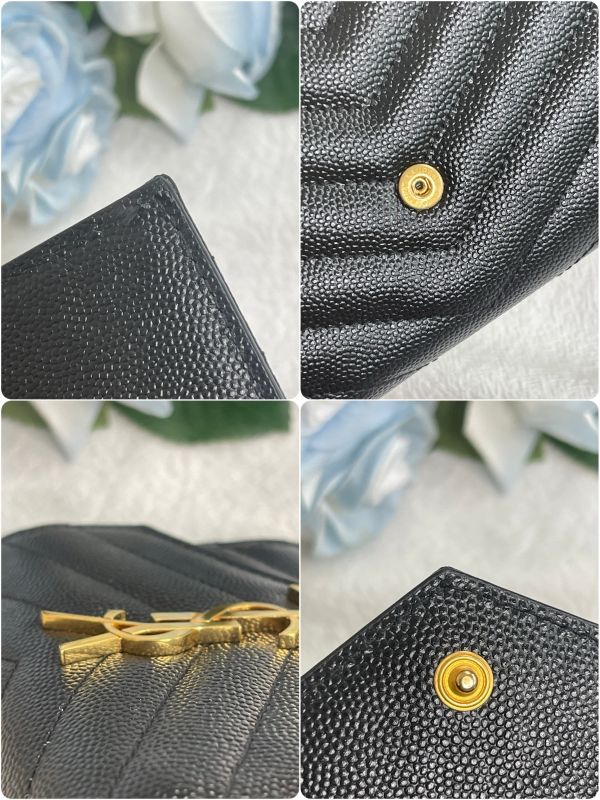 【12期0利率】YSL  魚子醬三折短夾 【9成新】 