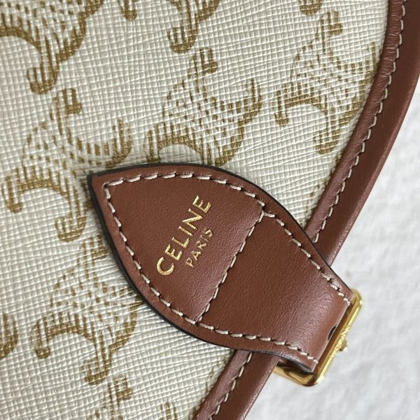 【12期0利率】CELINE Triomphe帆布中型Folco手袋 【9成新】 