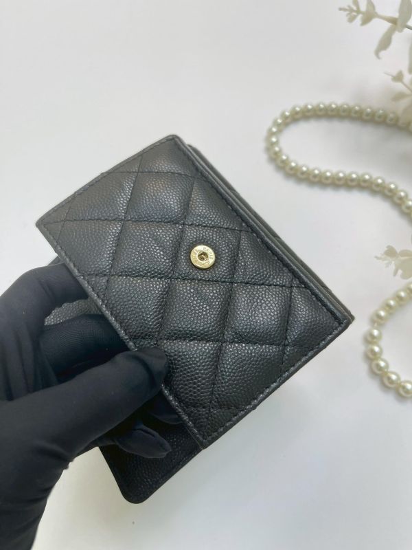 【9成新】CHANEL  COCO迷你雙層三折短夾 