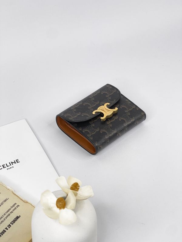 【分期0利率】CELINE凱旋門三摺短夾【95成新】 