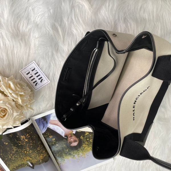 【12期0利率】【二手】Balenciaga Navy Cabas 托特包  S號 