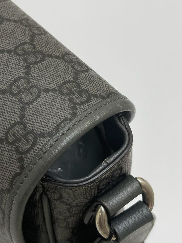 【9成新】GUCCI Ophidia GG Supreme 翻蓋郵差包 