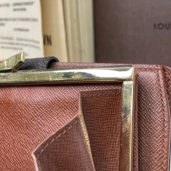 LV  VTG老花零錢對扣式中夾【9成新】【僅限匯款】 