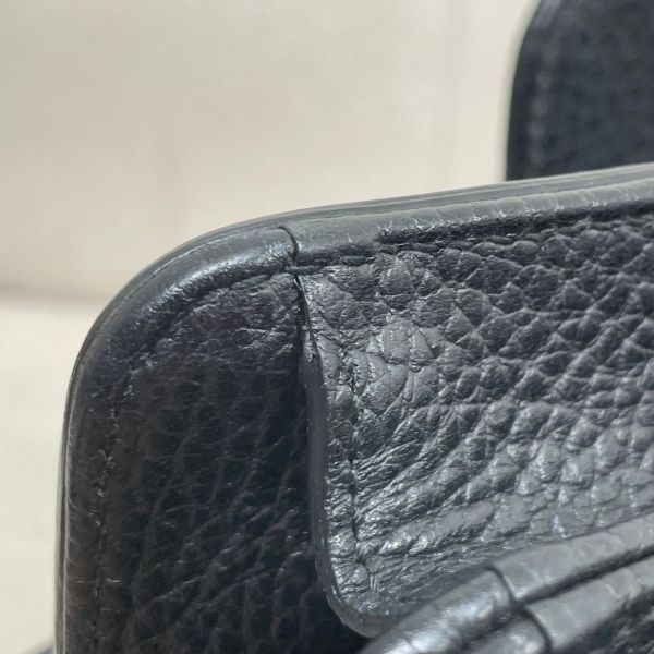 【12期0利率】GUCCI 雙G扣 荔枝牛皮雙層鍊條斜背包【9成新】 