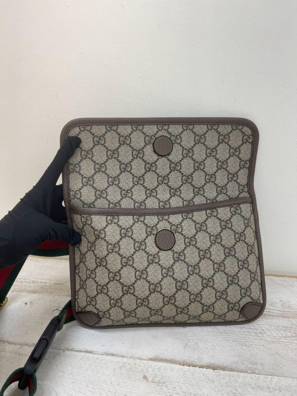 【未使用閒置品】GUCCI Supreme虎頭胸包 