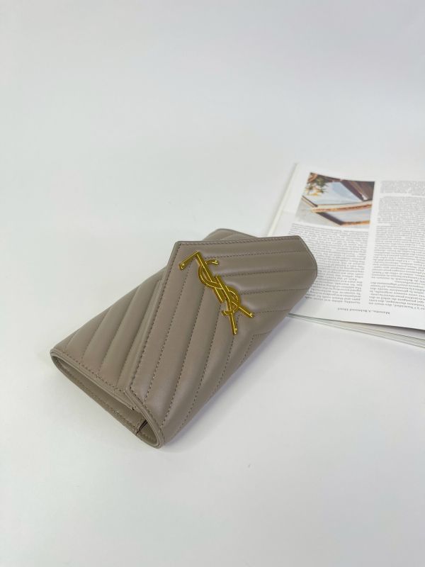 【95成新】YSL CASSANDRE小羊皮大信封長夾 